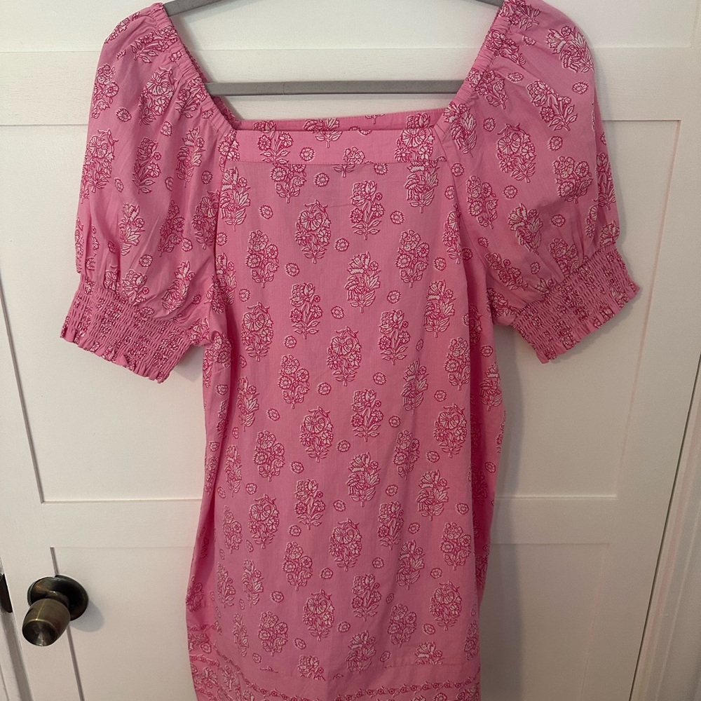 Crown & Ivy Pink Block Print Short Dress